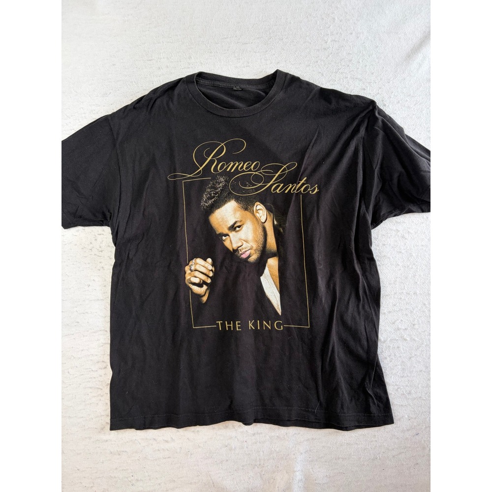 Tultex Romeo Santos Concert Tour T Shirt Mens XL Black 2014 The King Graphic‎